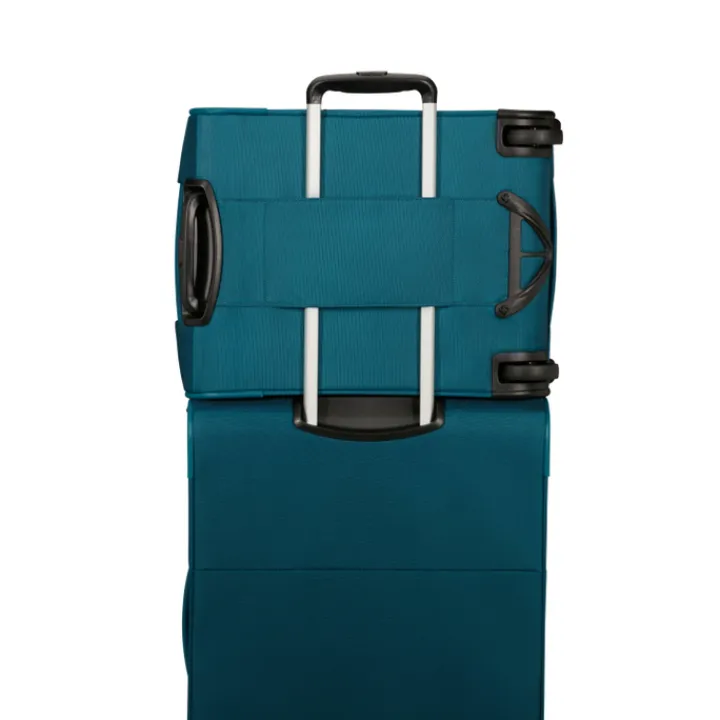 Transavia Trolleys|Handbagage Trolleys>Samsonite Base Breeze Upright 45 Underseater petrol blue