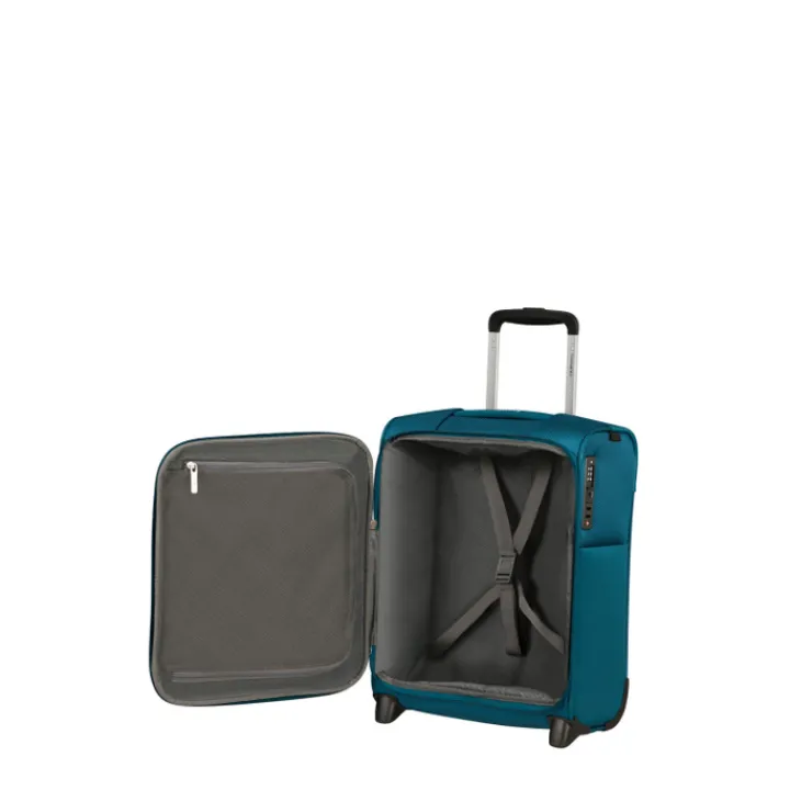Transavia Trolleys|Handbagage Trolleys>Samsonite Base Breeze Upright 45 Underseater petrol blue