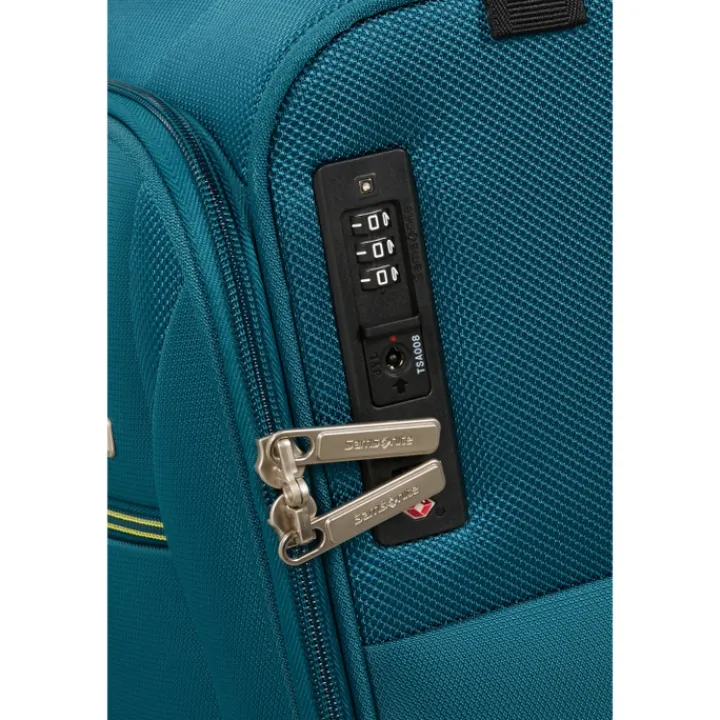 Transavia Trolleys|Handbagage Trolleys>Samsonite Base Breeze Upright 45 Underseater petrol blue