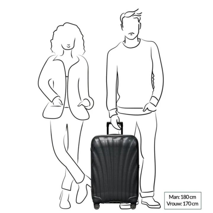 Reistrolleys|Reiskoffers>Samsonite C-Lite Spinner 69 midnight blue