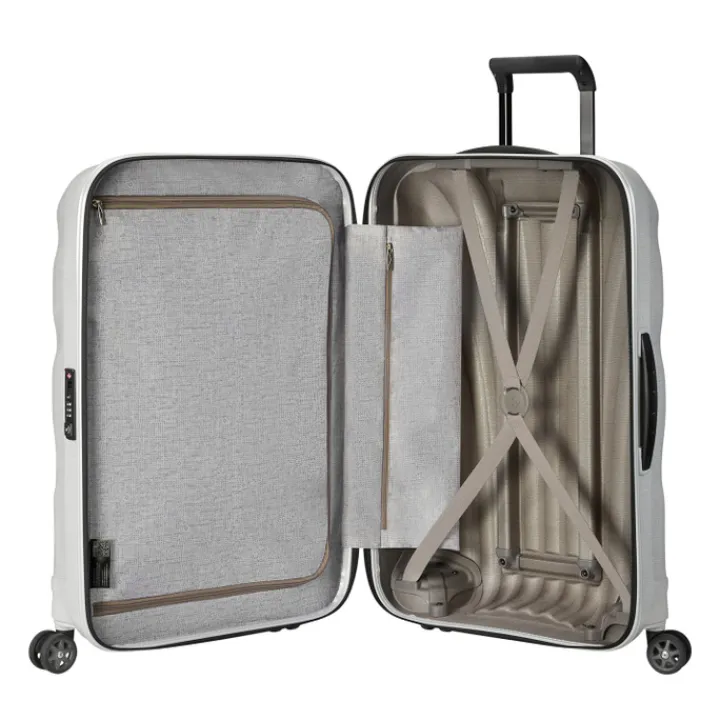 Reistrolleys|Reiskoffers>Samsonite C-Lite Spinner 69 off white
