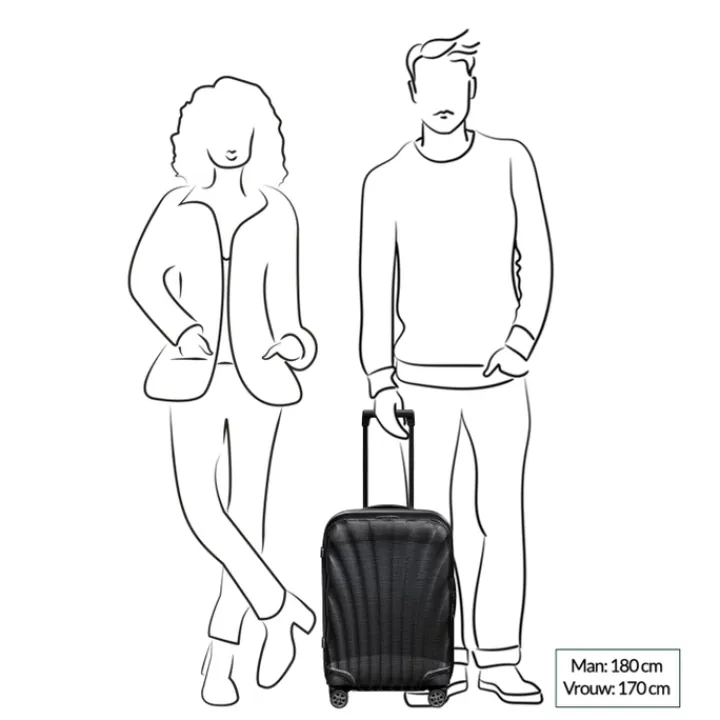 Transavia Trolleys|Ryanair Trolleys>Samsonite C-Lite Spinner 55 chili red