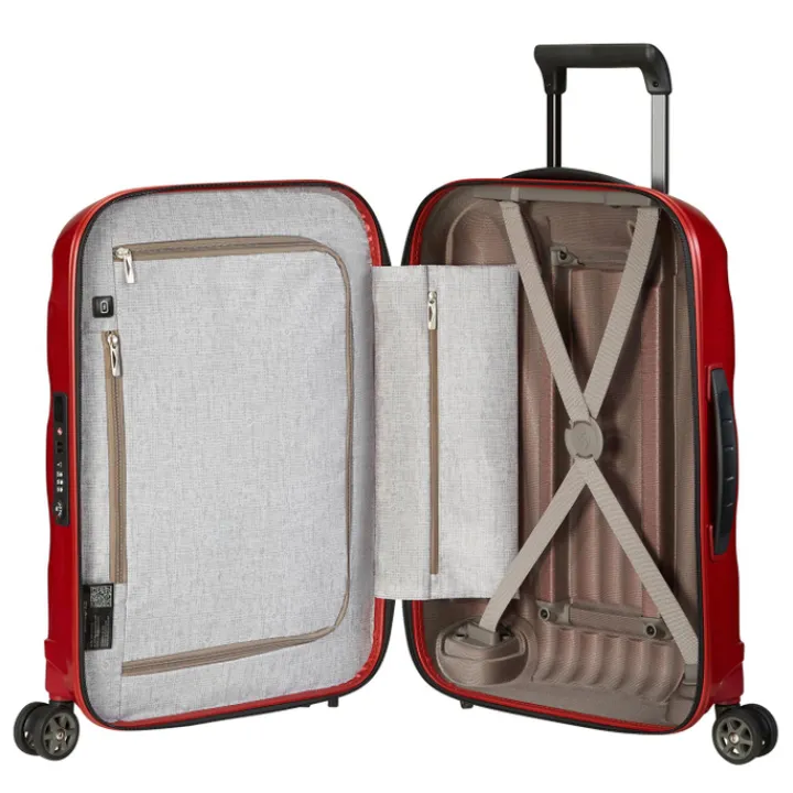 Transavia Trolleys|Ryanair Trolleys>Samsonite C-Lite Spinner 55 chili red