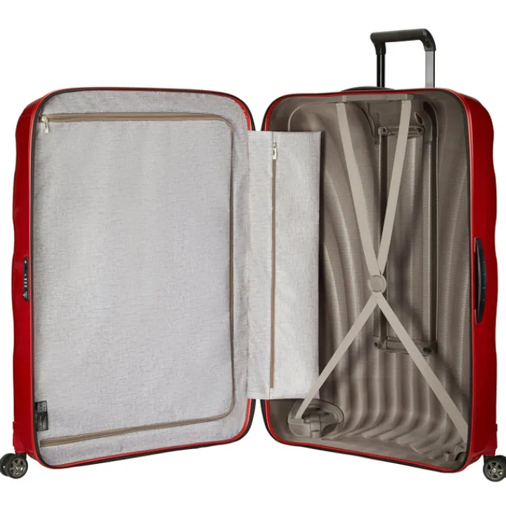 Reistrolleys|Reiskoffers>Samsonite C-Lite Spinner 86 chili red