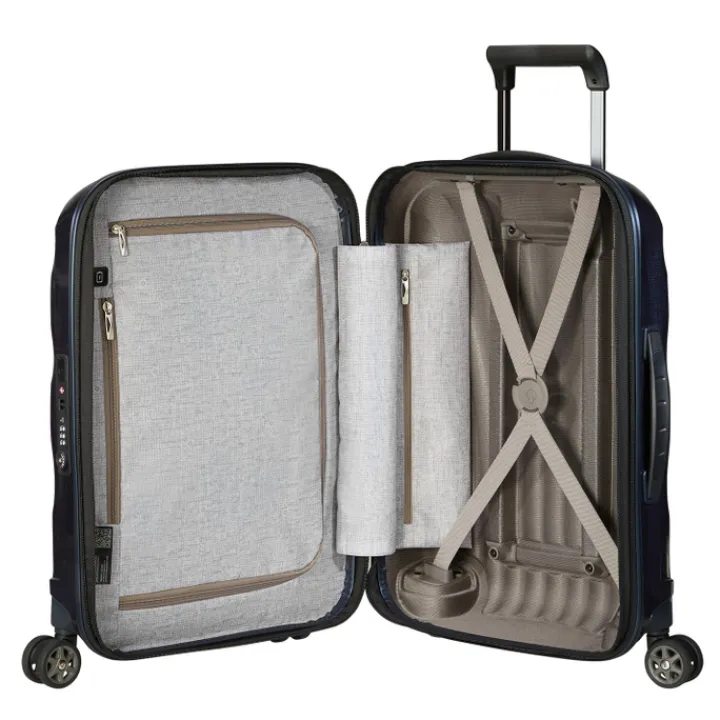 Transavia Trolleys|Ryanair Trolleys>Samsonite C-Lite Spinner 55 Exp midnight blue