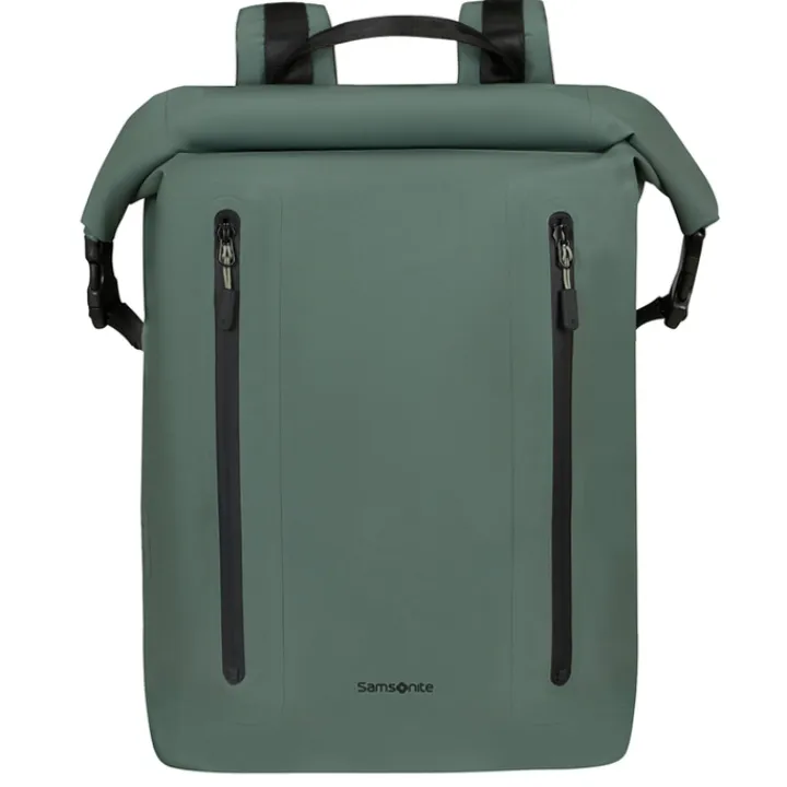 Heren Rugzakken|Dames Rugzakken>Samsonite Coatify Biz IPX4 Rolltop Backpack 15.6" green
