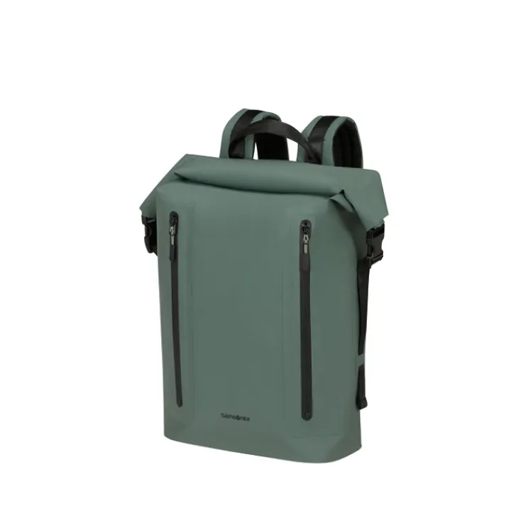 Heren Rugzakken|Dames Rugzakken>Samsonite Coatify Biz IPX4 Rolltop Backpack 15.6" green