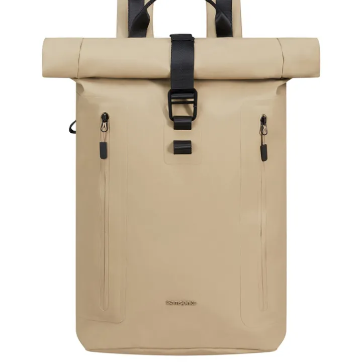 Heren Rugzakken|Dames Rugzakken>Samsonite Coatify Biz Rolltop Backpack 15.6" sand