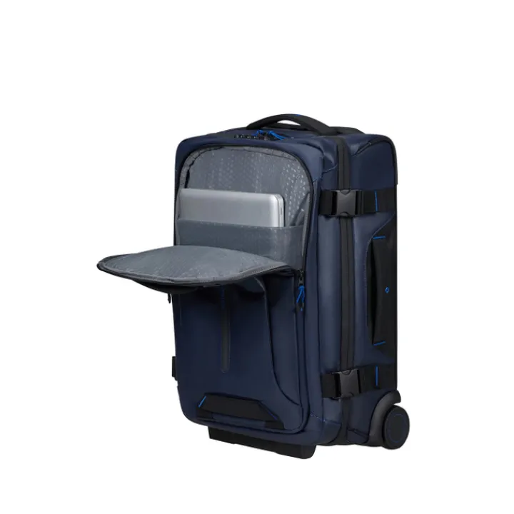 Handbagage Reistassen|Heren Reistassen>Samsonite Ecodiver Duffle/Wheels 55/35 blue nights