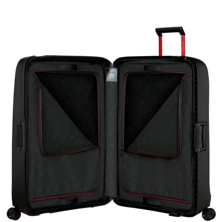 Reistrolleys|Reiskoffers>Samsonite Essens Spinner 81 charcoal/red
