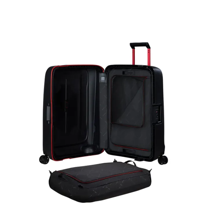 Reistrolleys|Reiskoffers>Samsonite Essens Spinner 69 charcoal/red