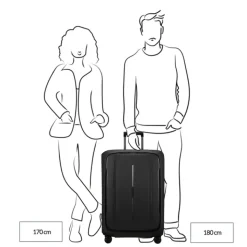 Reistrolleys|Reiskoffers>Samsonite Essens Spinner 75 charcoal/red