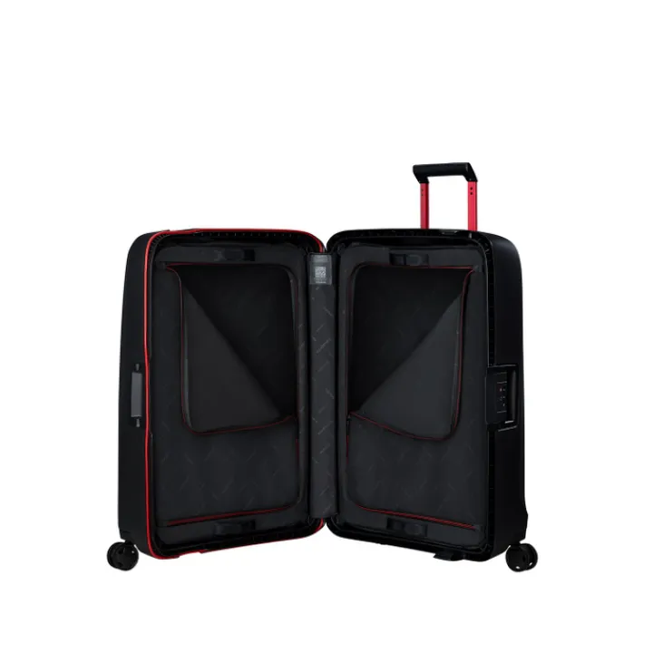 Reistrolleys|Reiskoffers>Samsonite Essens Spinner 75 charcoal/red