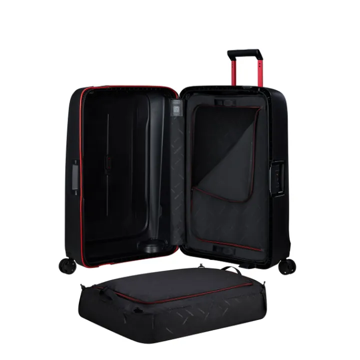 Reistrolleys|Reiskoffers>Samsonite Essens Spinner 75 charcoal/red