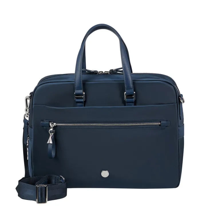 15.6 Inch Laptoptassen|Laptop Schoudertassen>Samsonite Karissa Evo Bailhandle 15.6" 2 Comp blue nights