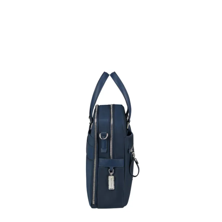 15.6 Inch Laptoptassen|Laptop Schoudertassen>Samsonite Karissa Evo Bailhandle 15.6" 2 Comp blue nights