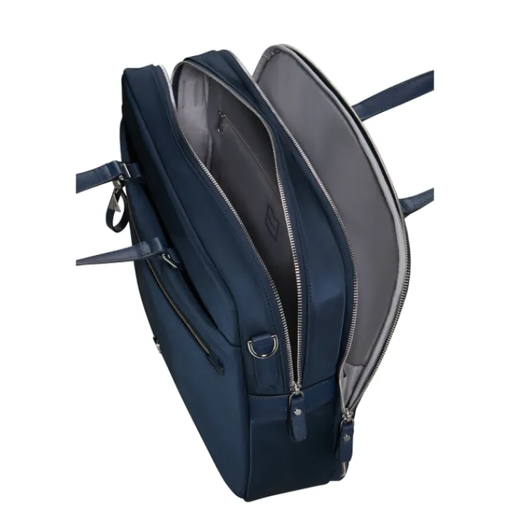 15.6 Inch Laptoptassen|Laptop Schoudertassen>Samsonite Karissa Evo Bailhandle 15.6" 2 Comp blue nights