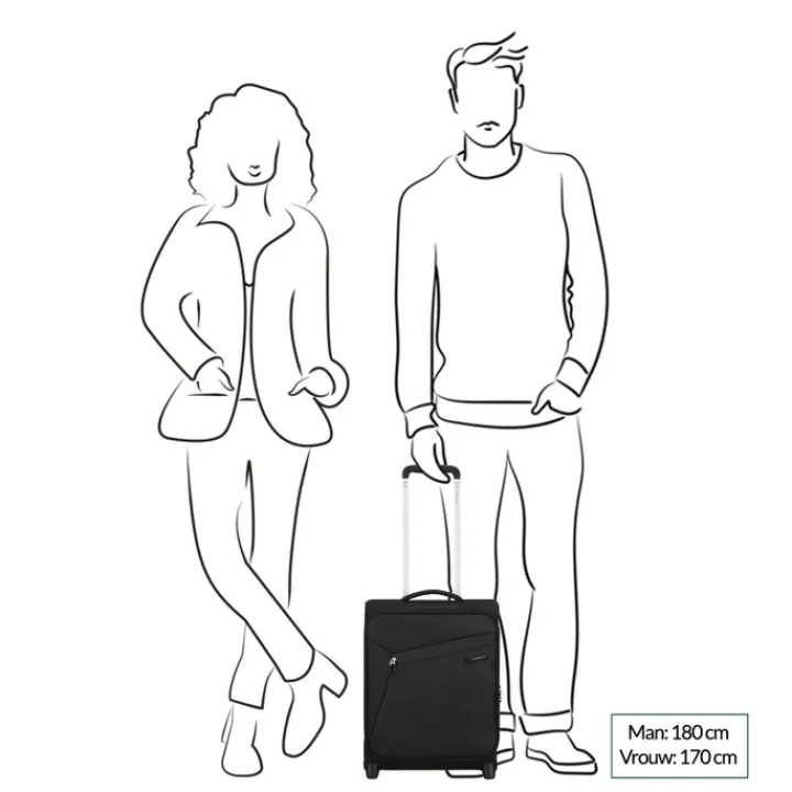 Transavia Trolleys|Handbagage Trolleys>Samsonite Litebeam Upright 45 Underseater black