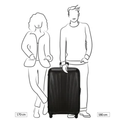 Reistrolleys|Lichtgewicht Koffers>Samsonite Major-Lite Spinner 84 black