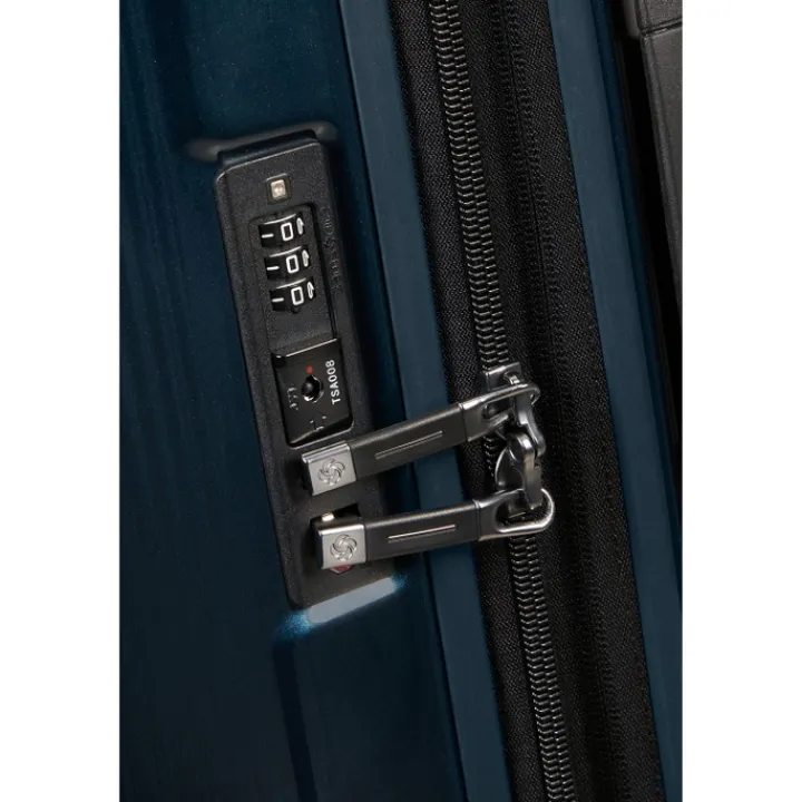 Reistrolleys|Reiskoffers>Samsonite Nuon Spinner 75 Exp metallic dark blue