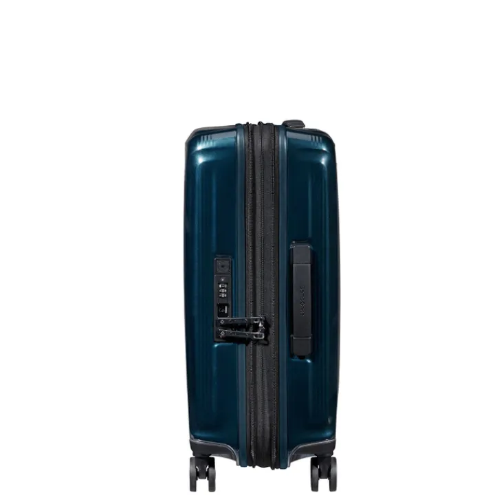 Transavia Trolleys|Ryanair Trolleys>Samsonite Nuon Spinner 55 Exp metallic dark blue