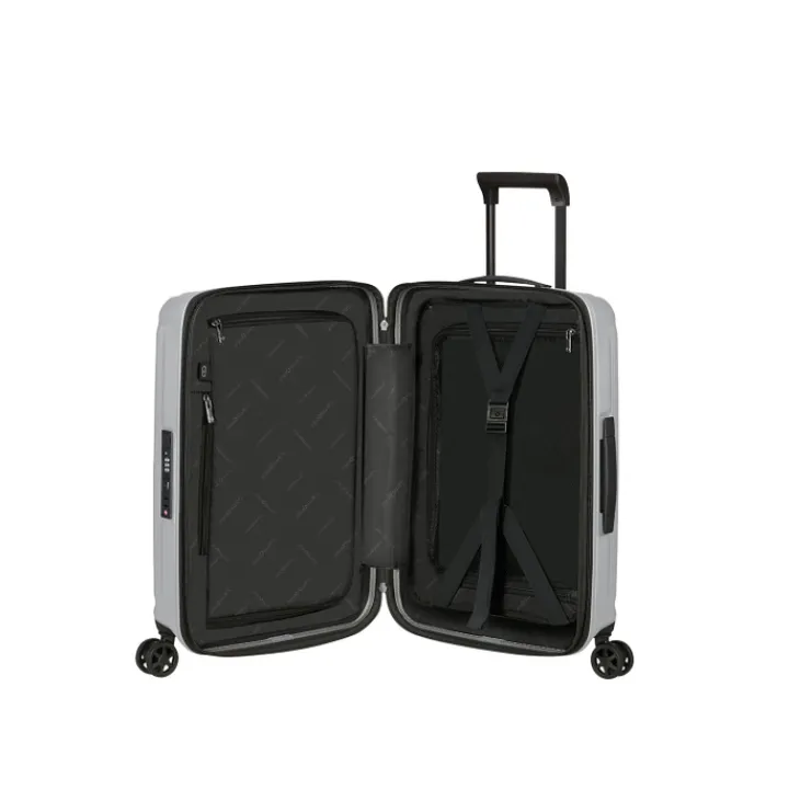 Transavia Trolleys|Ryanair Trolleys>Samsonite Nuon Spinner 55 Exp matt silver