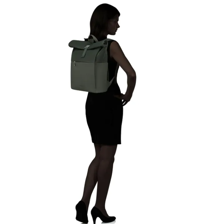 Dames Rugzakken|Schoolrugzak>Samsonite 4Pack Laptop Rolltop Backpack 15.6" forest green