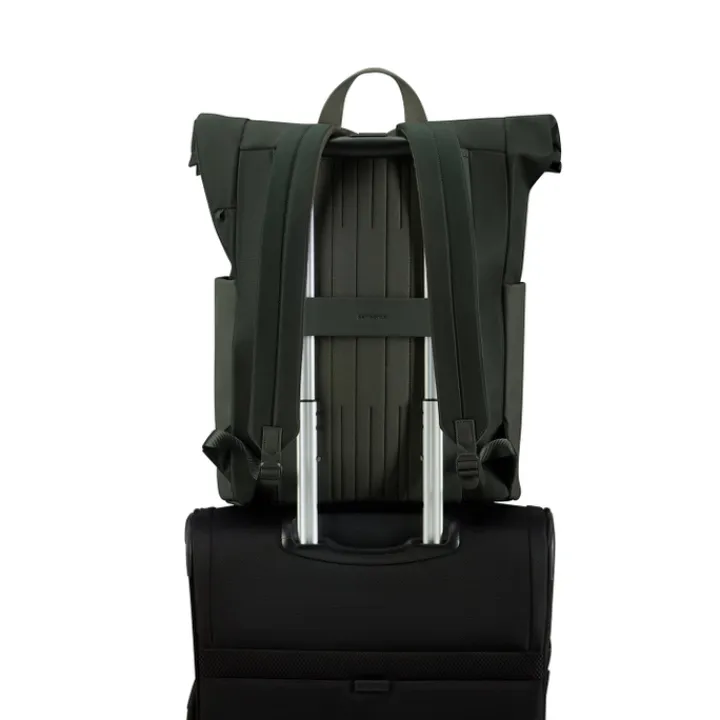 Dames Rugzakken|Schoolrugzak>Samsonite 4Pack Laptop Rolltop Backpack 15.6" forest green