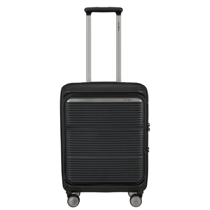 Transavia Trolleys|Handbagage Trolleys>Samsonite Paralux HS Spinner 55 Expandable black