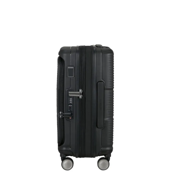 Transavia Trolleys|Handbagage Trolleys>Samsonite Paralux HS Spinner 55 Expandable black