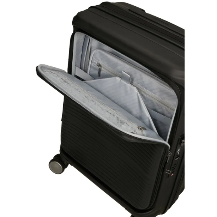 Transavia Trolleys|Handbagage Trolleys>Samsonite Paralux HS Spinner 55 Expandable black