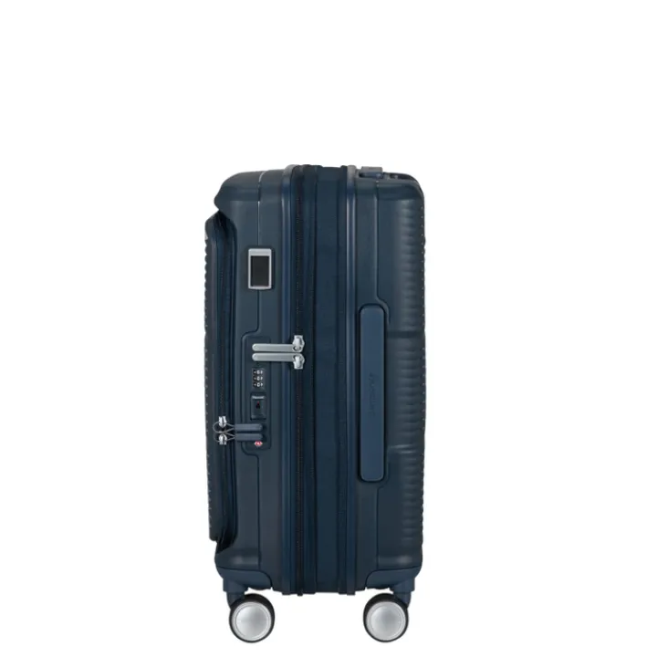 Transavia Trolleys|Handbagage Trolleys>Samsonite Paralux HS Spinner 55 Expandable midnight blue