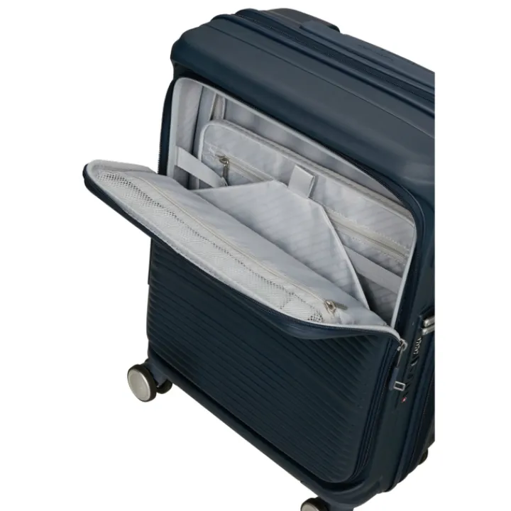 Transavia Trolleys|Handbagage Trolleys>Samsonite Paralux HS Spinner 55 Expandable midnight blue