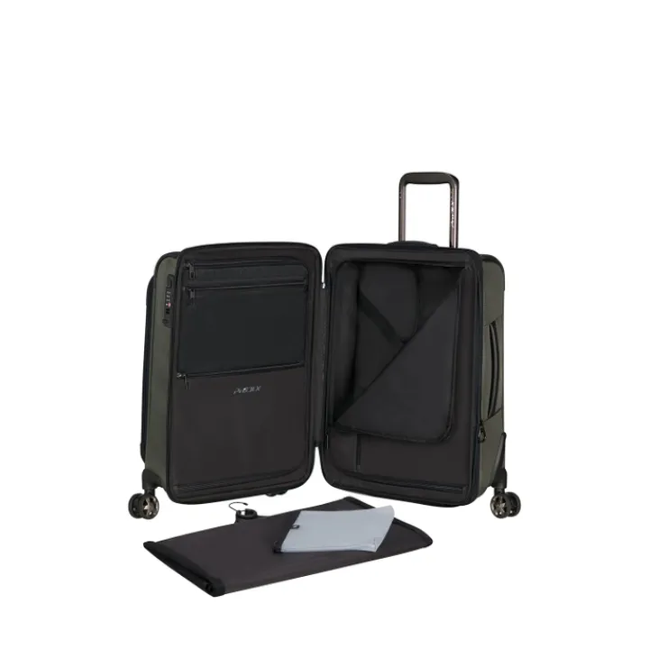 Transavia Trolleys|Handbagage Trolleys>Samsonite Pro-DLX 6 Spinner 55 EXP green