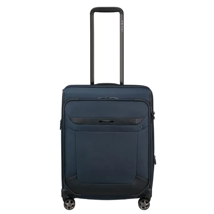 Transavia Trolleys|Handbagage Trolleys>Samsonite Pro-DLX 6 Spinner 55 EXP blue