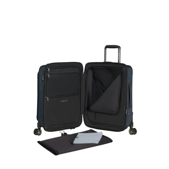 Transavia Trolleys|Handbagage Trolleys>Samsonite Pro-DLX 6 Spinner 55 EXP blue