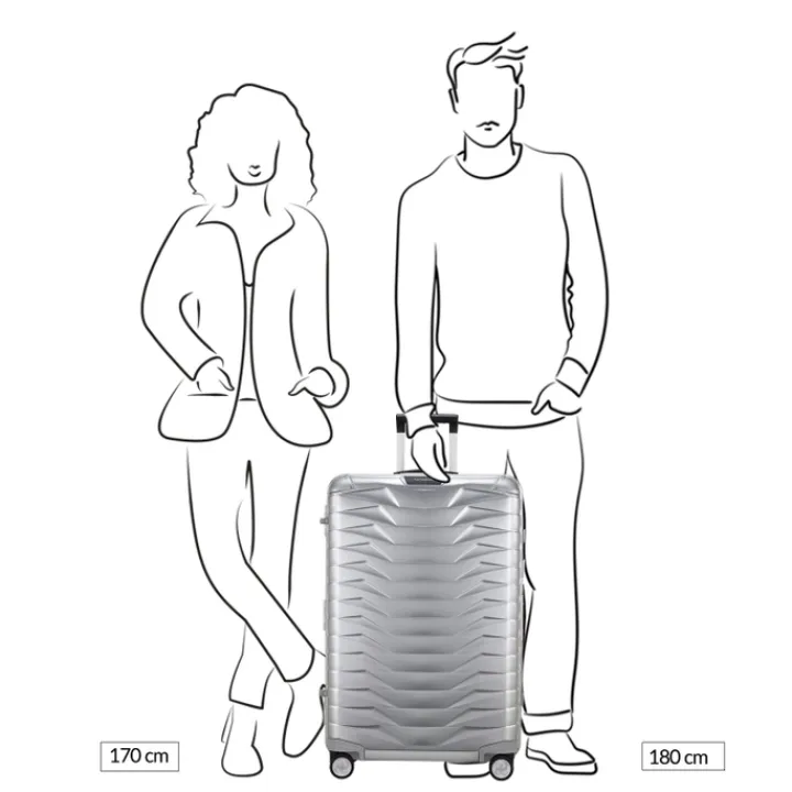 Reistrolleys|Reiskoffers>Samsonite Proxis Alu Spinner 76 aluminium