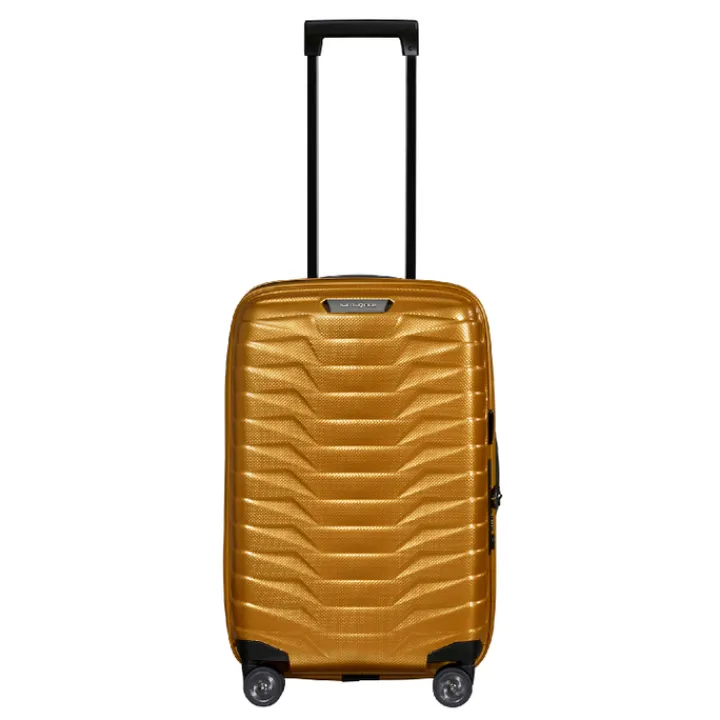 Transavia Trolleys|Klm Trolleys>Samsonite Proxis Spinner 55/35 Expandable honey gold