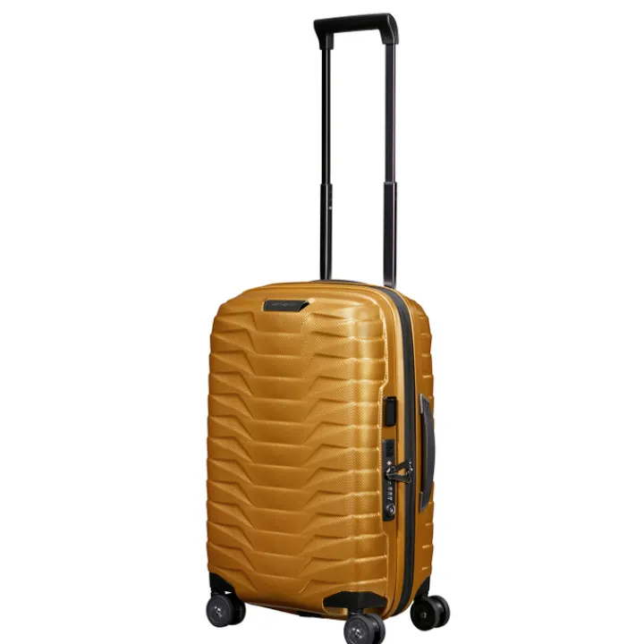Transavia Trolleys|Klm Trolleys>Samsonite Proxis Spinner 55/35 Expandable honey gold