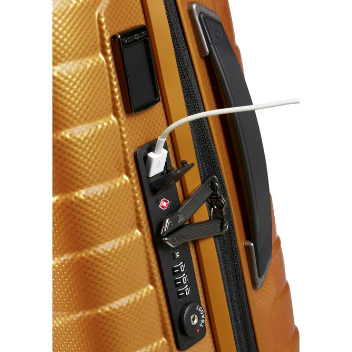 Transavia Trolleys|Klm Trolleys>Samsonite Proxis Spinner 55/35 Expandable honey gold