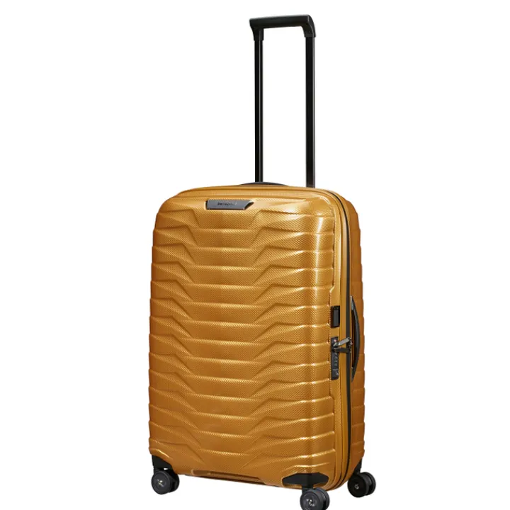 Reistrolleys|Reiskoffers>Samsonite Proxis Spinner 69 honey gold