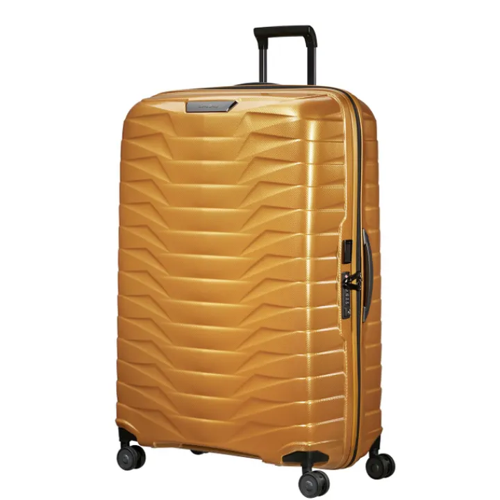 Reistrolleys|Reiskoffers>Samsonite Proxis Spinner 86 honey gold