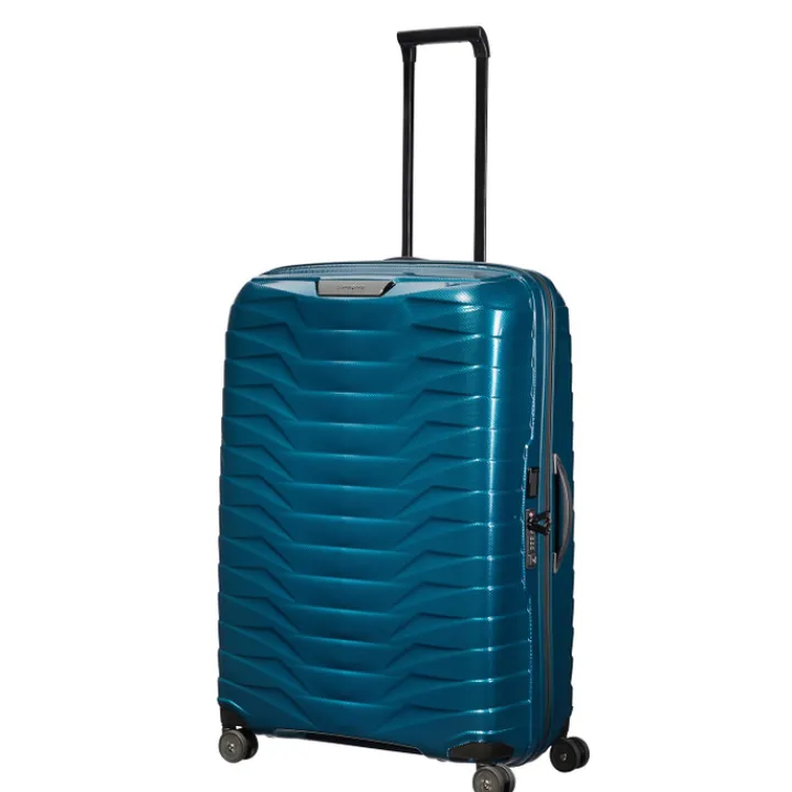 Reistrolleys|Harde Koffers>Samsonite Proxis Spinner 81 petrol blue