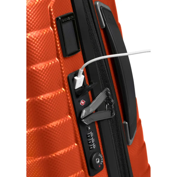 Transavia Trolleys|Klm Trolleys>Samsonite Proxis Spinner 55/20 Expandable Length 35Cm flame