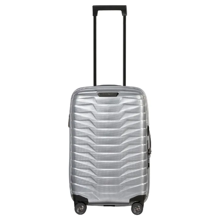 Transavia Trolleys|Klm Trolleys>Samsonite Proxis Spinner 55/35 Expandable silver