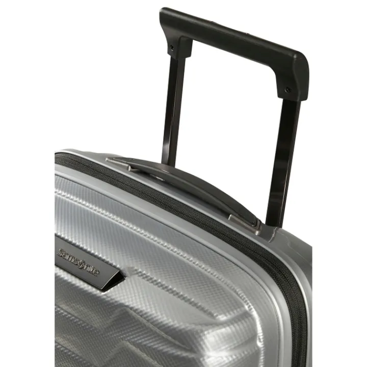 Transavia Trolleys|Klm Trolleys>Samsonite Proxis Spinner 55/35 Expandable silver