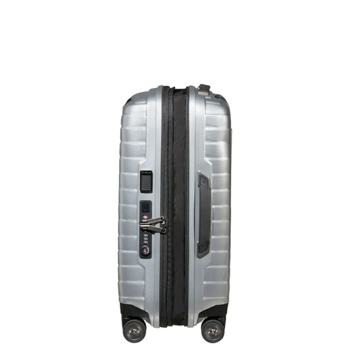 Transavia Trolleys|Klm Trolleys>Samsonite Proxis Spinner 55/35 Expandable silver