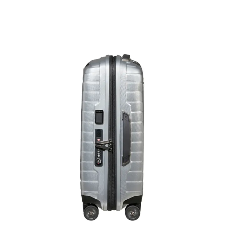 Transavia Trolleys|Klm Trolleys>Samsonite Proxis Spinner 55/35 Expandable silver