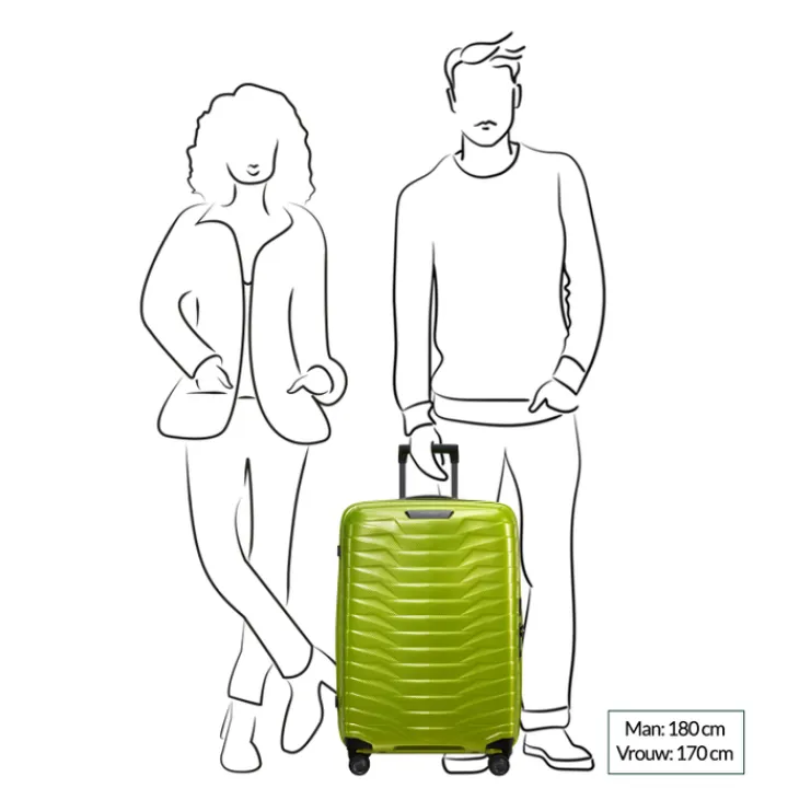 Reistrolleys|Reiskoffers>Samsonite Proxis Spinner 69 lime