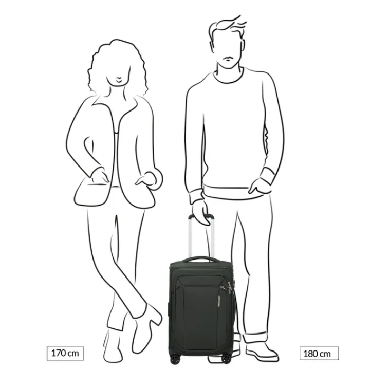 Handbagage Koffers>Samsonite Respark Spinner 55/35 Expandable midnight blue